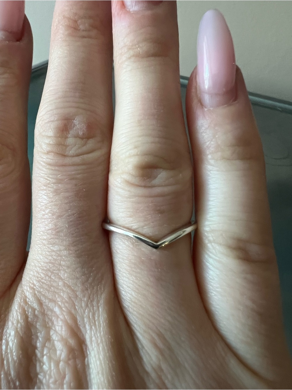 Pandora Sterling silver wishbone ring size 52